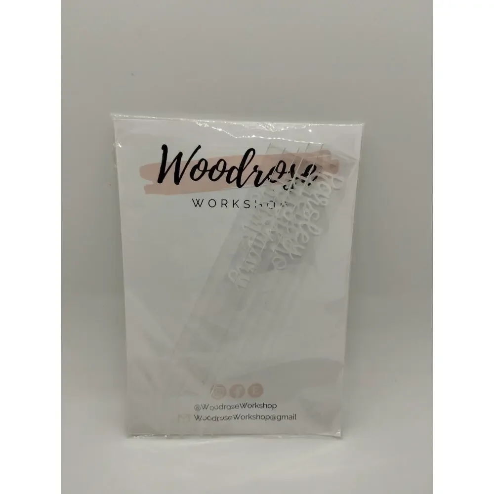 Woodrose Workshop Clear Acrylic Herb Garden Labels